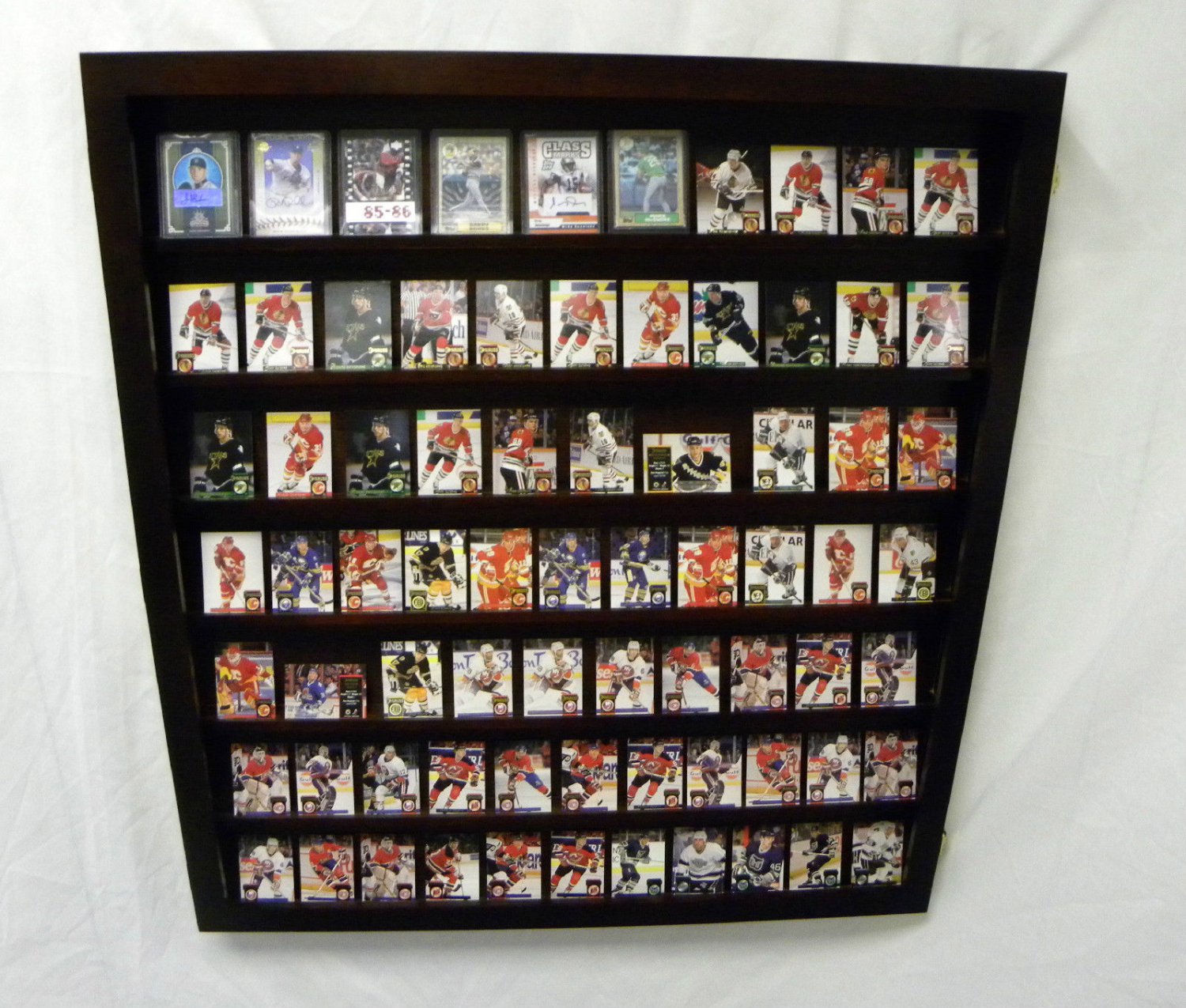 Monster Wall-Mount Card Display Case Deep Black, Cherry, Walnut or Golden Oak