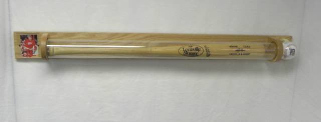 Baseball, Bat, & Card Case Solid Oak Base ball Bat Ball and Card wood Display