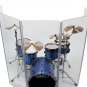 Acrylic Drum Shield DS65.5 L with Full length Hinges Height 5.5ft W/ CARRY BAG