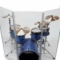 Acrylic Drum Shield DS65.5 L with Full length Hinges Height 5.5ft W/ CARRY BAG