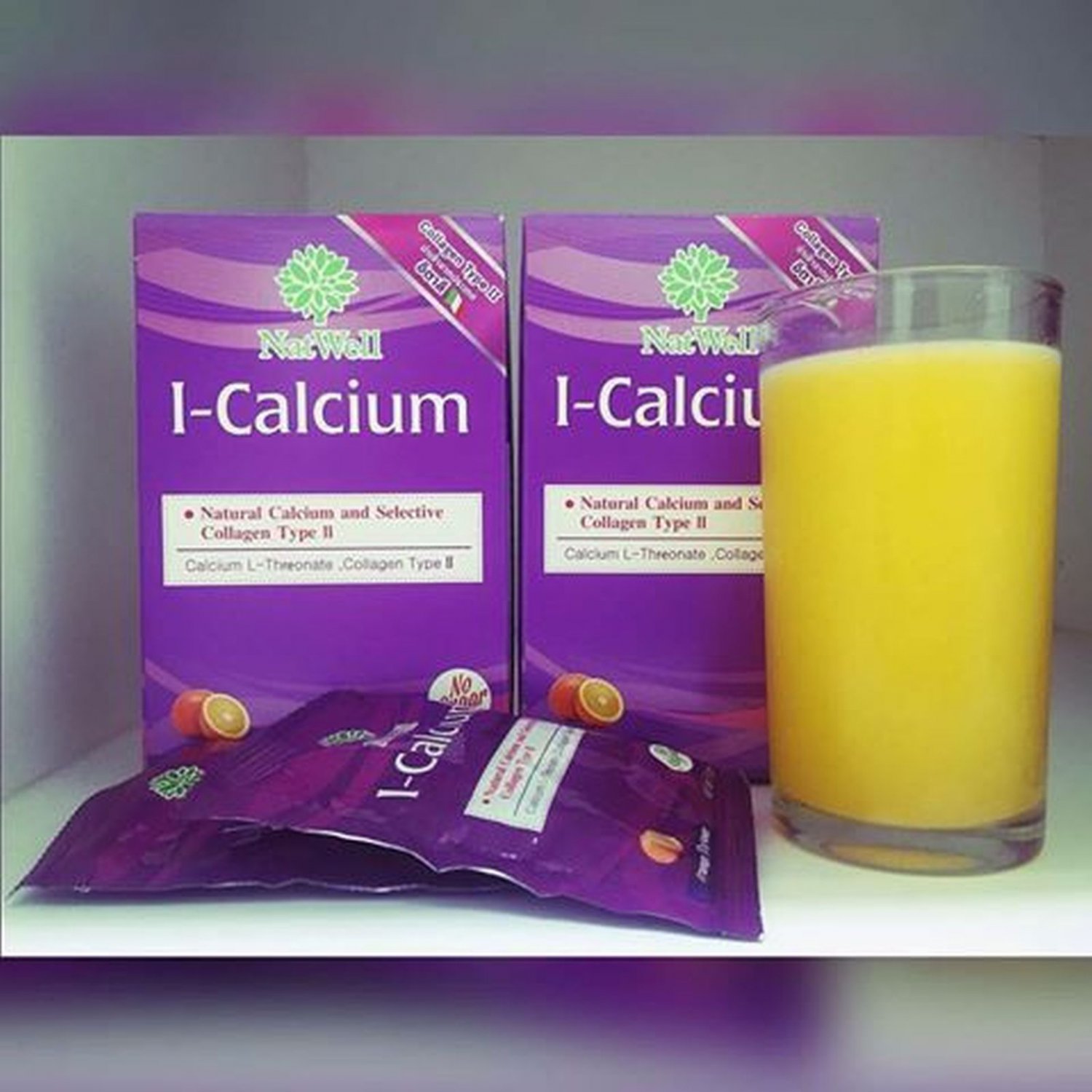 2X NatWell I Calcium 10 Sachets Orange Drink Add calcium to the Body