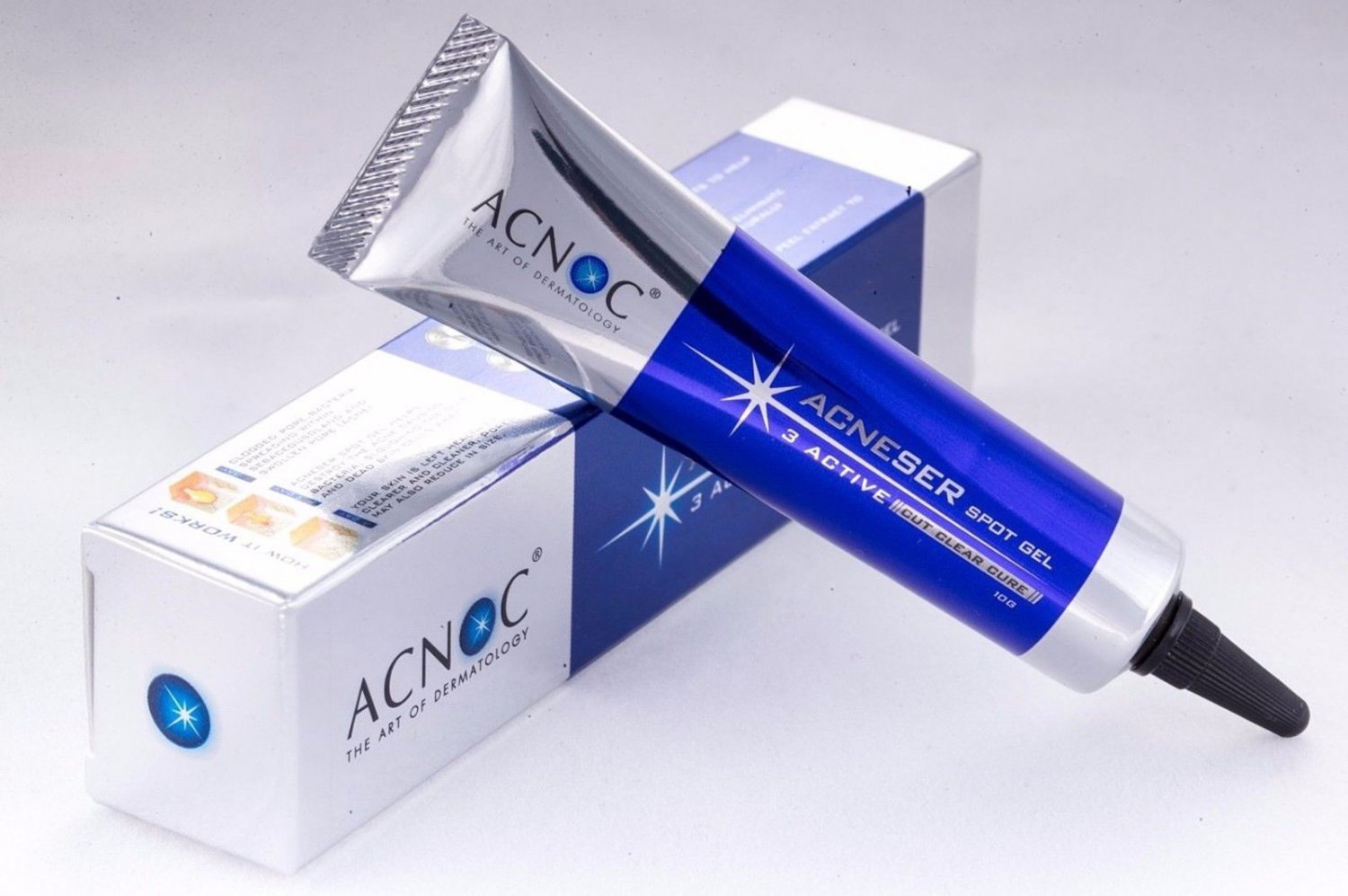 3X Acnoc Acneser Spot Gel 10gm Face Acne Scars Treatment in 4 Hrs. Skin