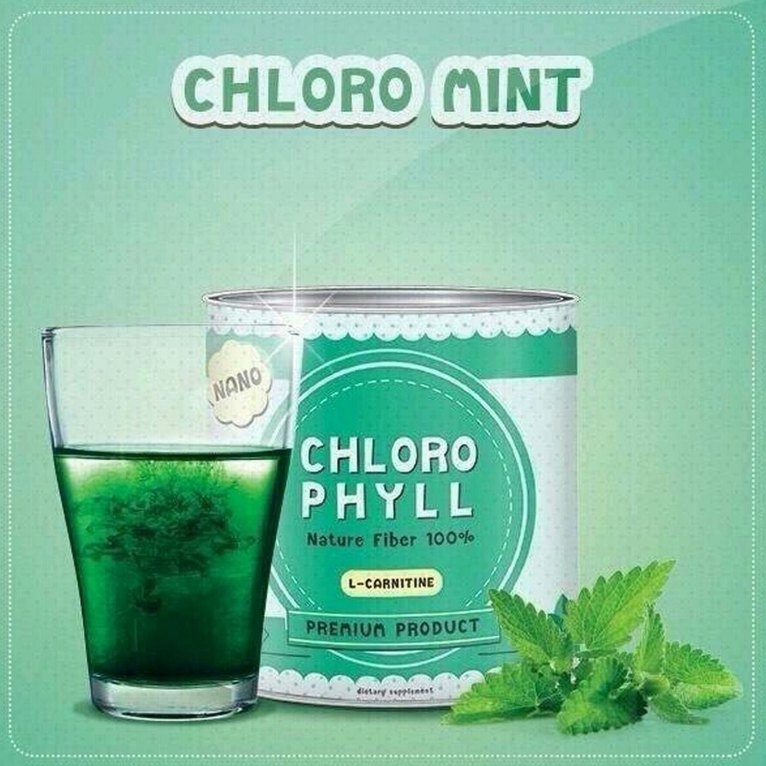 Dietary Supplement Chloro Mint Chlorophyll Slender belly skin to