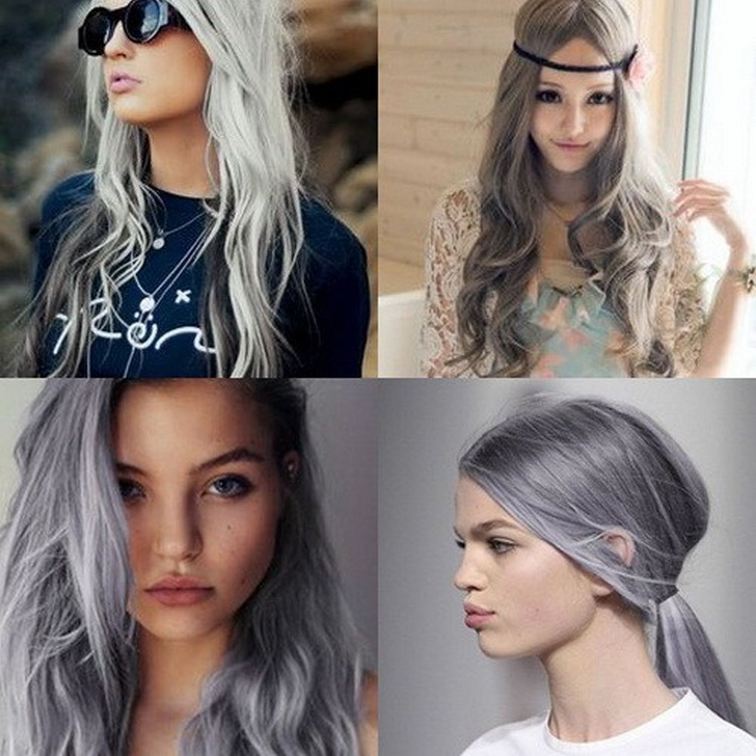 Berina A21 Light Grey Silver Permanent Hair Dye Color Cream Unisex ...