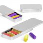 Silver Metal Slider Top Tin Containers - Crafts Geocache Storage By MagnaKoys®