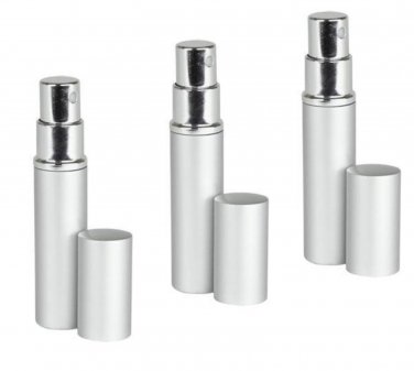 Silver Aluminum Perfume Atomizer Fine Mist Sprayer for purse travel Refillable