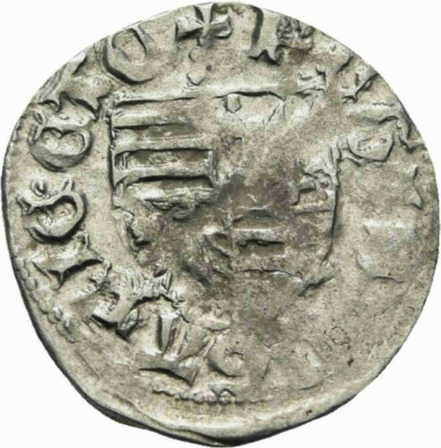 Ancient Coin of HUNGARY DENAR SIGISMUND 15. Century. Double Cross i6317