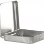 "MagnaKoys&Acirc;&reg; Square Silver Metal Hinged Tins 3.5 x 3.5 x .70 Inches Tin Boxes - 3