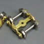 Vintage Brass HO Scale Overland 4-Wheel Scullin Roller-Bearing Trucks (1 pair)