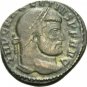 Vintage Ancient Roman Bronze Coin of Maxentius Temple Globe Sceptre 307 AD VERY