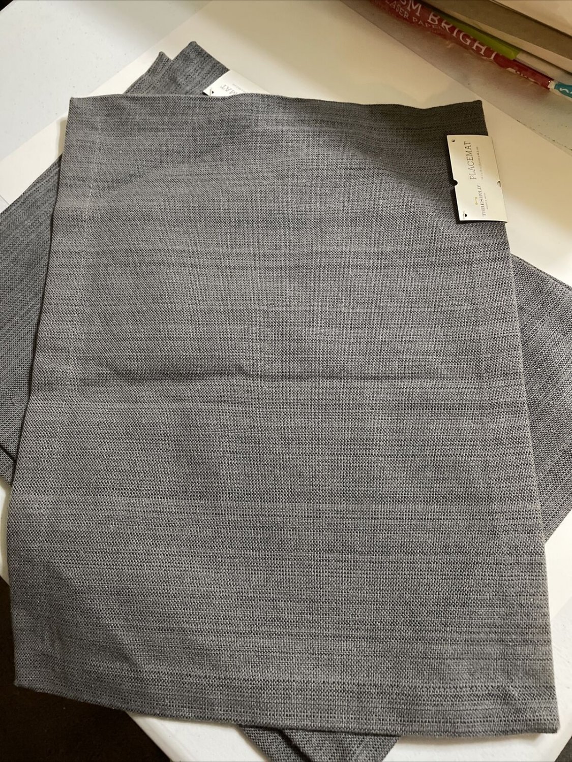 4 Threshold Quality Placemats - Gray - Very Nice