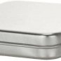 "MagnaKoys&Acirc;&reg; Square Silver Metal Hinged Tins 3.5 x 3.5 x .70 In  (5 Pack)
