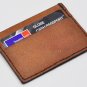 Small Handcrafted Leather Card Wallet - Artisanal Slim Card Pouch