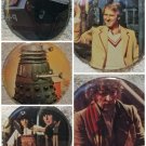 *USA* - *BEST OFFERS* - 5 Vintage classic Doctor WHO lapel buttons