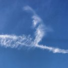 Mysterious cloud in the sky. Framed. Mathias Zoneu