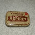 Vintage Certified Aspirin tin 1939 with Asprin