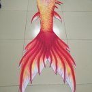 Swimmable Mermaid Tail with Monofin for Men Women and Kids Red