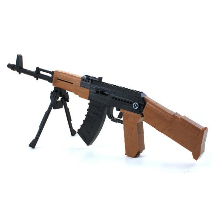 Swat Rifle Ak47 Heavy Submachine Rifle Lego Police Rifle Toy