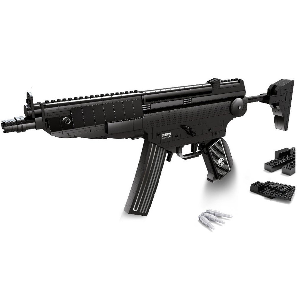 SWAT MP5 Submachine Rifle Lego Compatible Police Weapon