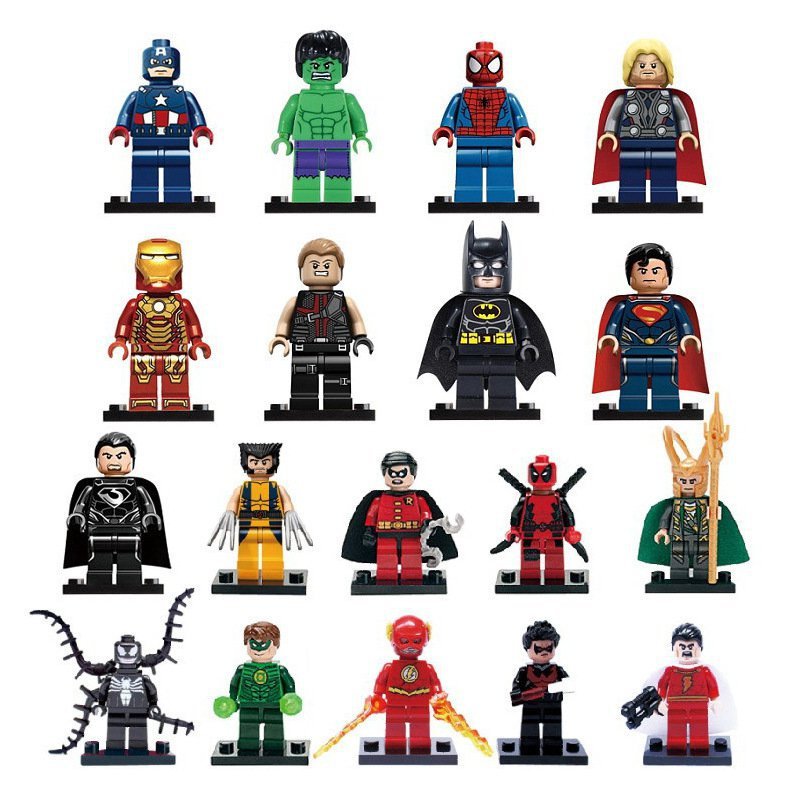 Avengers Justice League Super Heroes Minifigures Lego Compatible Super ...