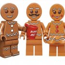 Gingerbread Man Gingerbread Woman Gingerbread Kid MInifigures Lego Compatible Gingerbread house