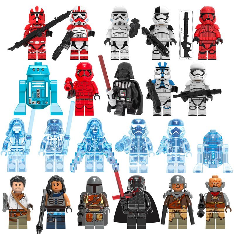 Sith Trooper transparent R2B2 Kylo Ren Mandalorian Minifigures Lego Compatible Star Wars set