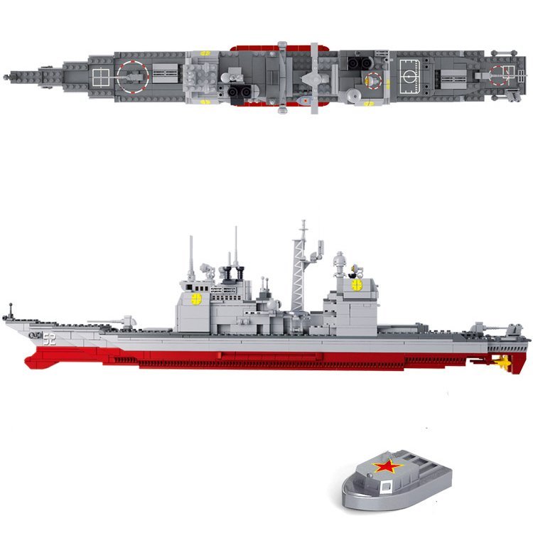 Navy Destroyer Battleship Boat Ship Lego Compatible Military Destroyer ...