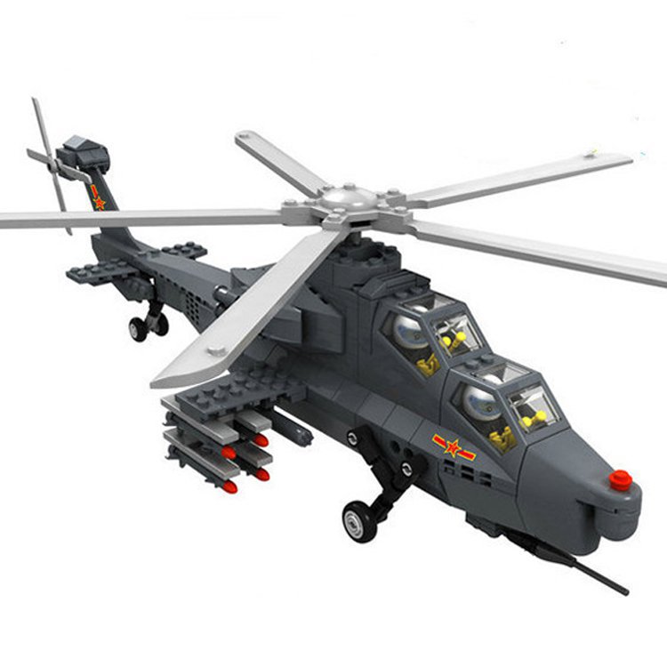 AH-64 Helicopter Gunships building block Toy Lego Compatible Military ...