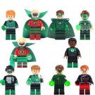 10pcs Green Lantern Harold Jordan Minifigures Lego Compatible DC Green Lantern Corps Set