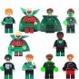 10pcs Green Lantern Harold Jordan Minifigures Lego Compatible DC Green Lantern Corps Set