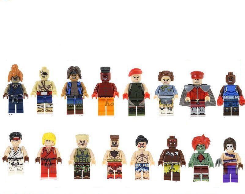 16pcs Street Fighter Game character Minifigures Lego Compatible Street ...