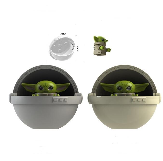 2pcs Baby Yoda hoverpram Minifigures Lego Compatible The Mandalorian & the Child