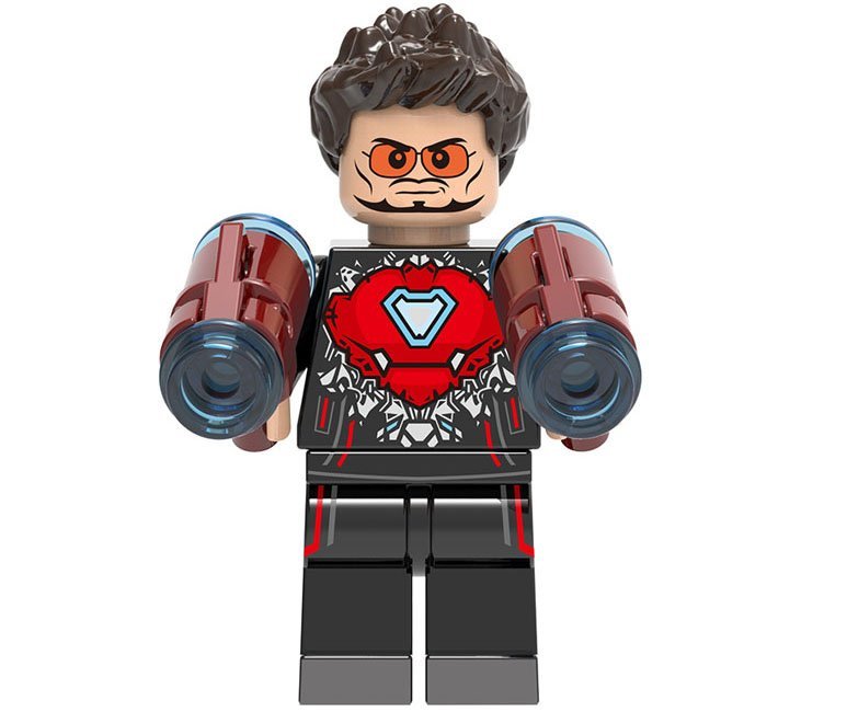 lego tony stark face