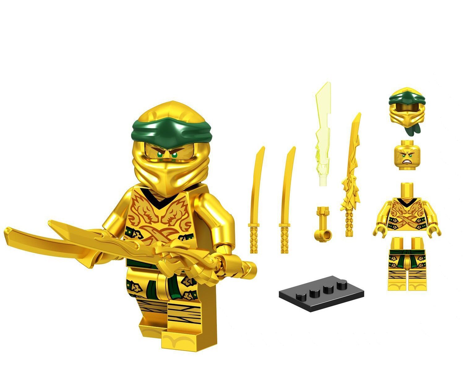 Golden Ninjago Minifigures Lego Compatible Ninjago 2020