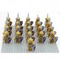 Medieval Knights Gold Dragoon Minifigures Lego Compatible Medieval Knights set