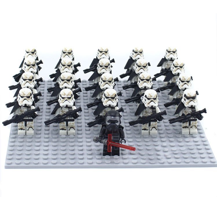 21pcs Kylo Ren Sandtrooper Minifigures Lego Compatible Star Wars Imperial Stormtrooper set