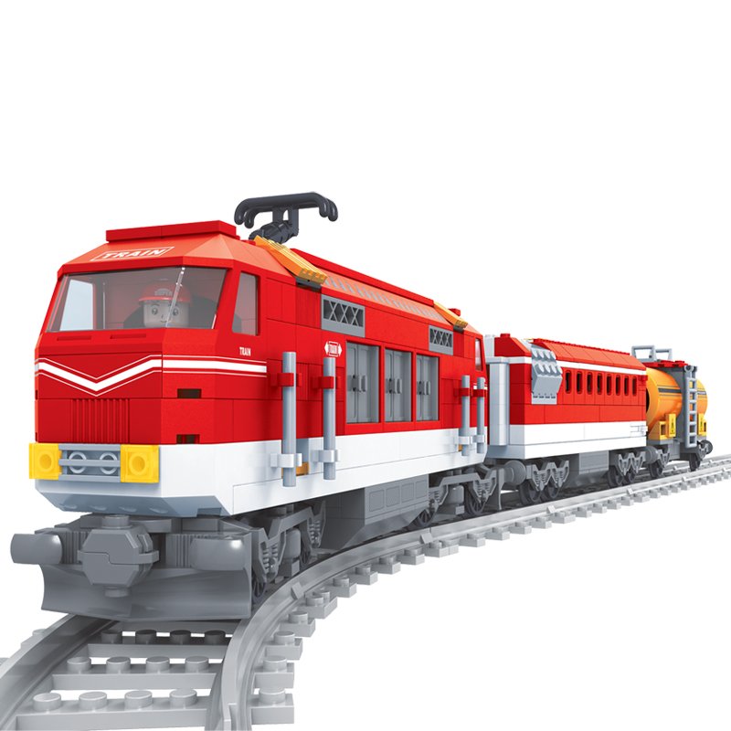 American Train Track Toy Lego Compatible City Train Minifigures