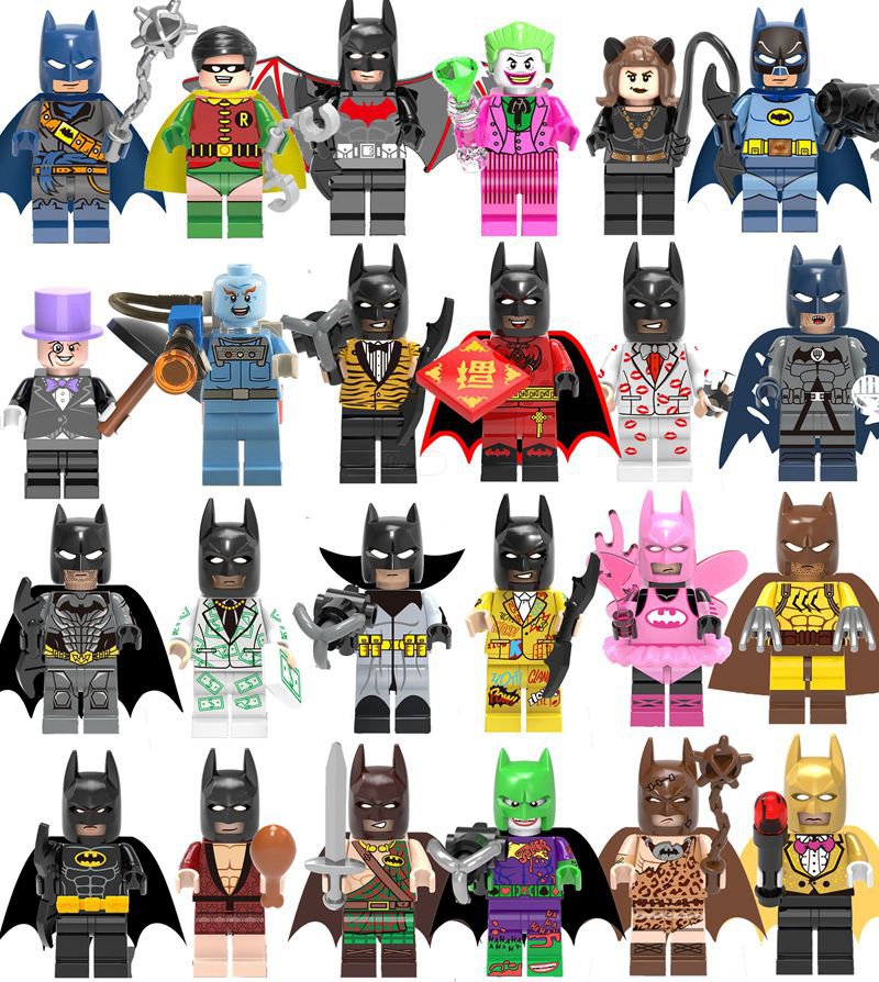 24pcs Justice League Super Heroes Batman Minifigures Lego Compatible Batman Set