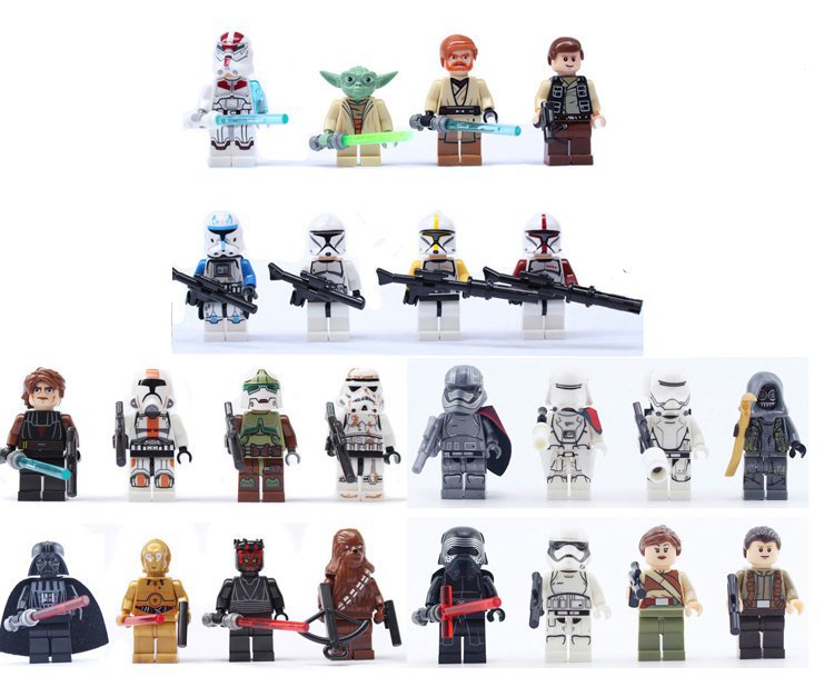 Jedi Master Yoda Anakin clone troopers Minifigures Lego Compatible Star Wars Set