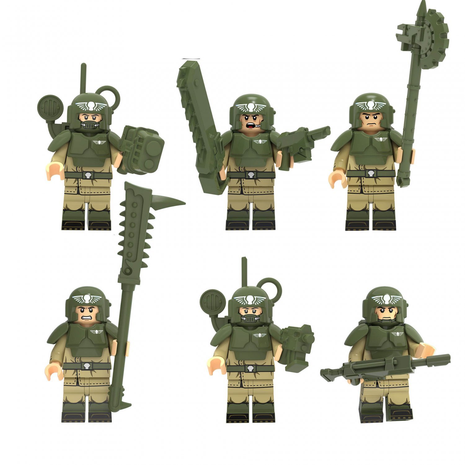 Imperial Guard Light Infantry Regiment Minifigures Lego Compatible Game Minifigure