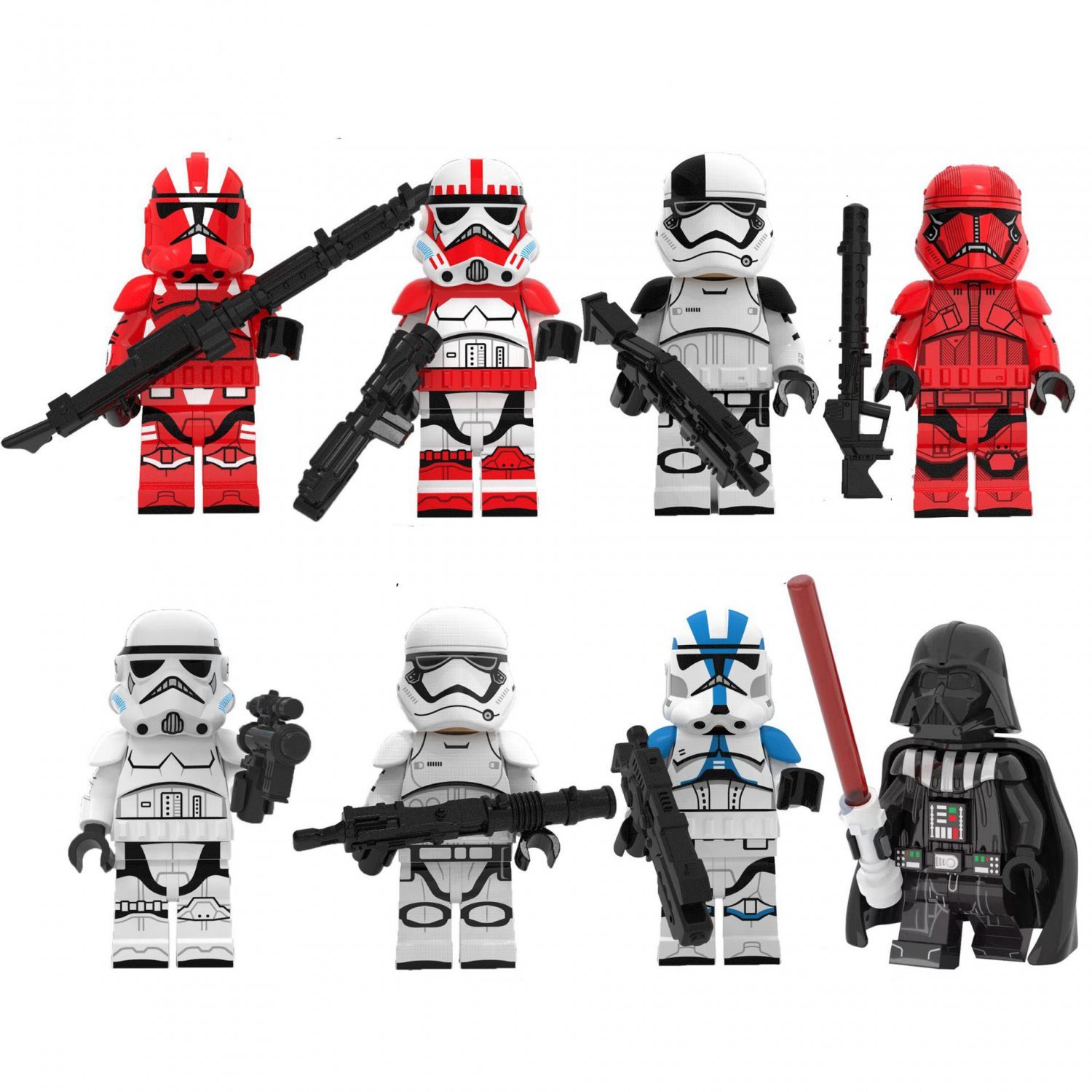 Sith First Order Stormtrooper Minifigures Lego Compatible Star Wars Set