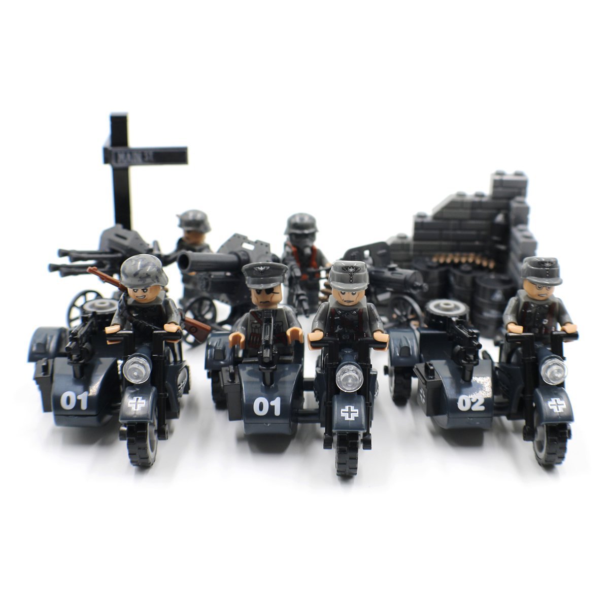 WW2 German Army R75 Motorcycle Lego Compatible Military soldier
