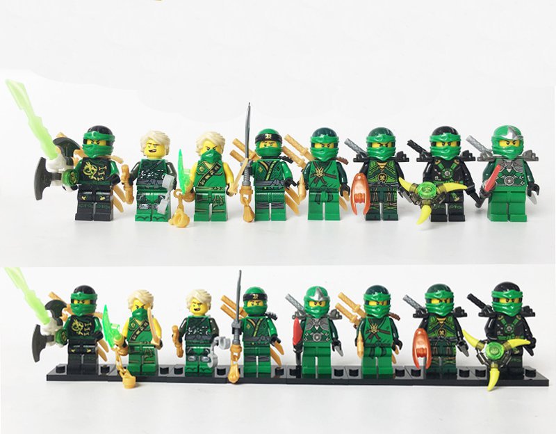 8pcs Lloyd Montgomery Garmadon Minifigures Lego Compatible Ninjago Set 3050