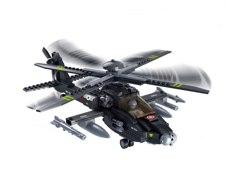 America AH-64 helicopter gunship Minifigures Lego Compatible Military ...