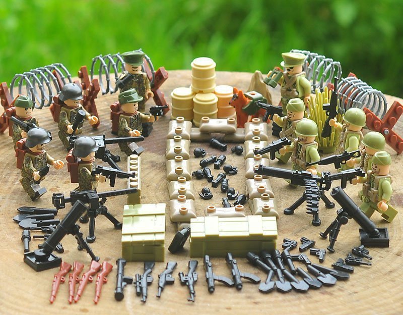 Ww2 Normandy Landing American German Soliders Lego Military Set