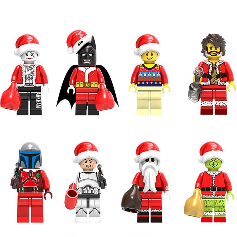 Christmas Santa Claus Super Heroes Minifigures Lego Compatible Santa ...