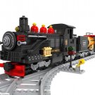 Steam Locomotive Train Tracks Toy Lego Compatible Train Set