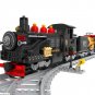 Steam Locomotive Train Tracks Toy Lego Compatible Train Set