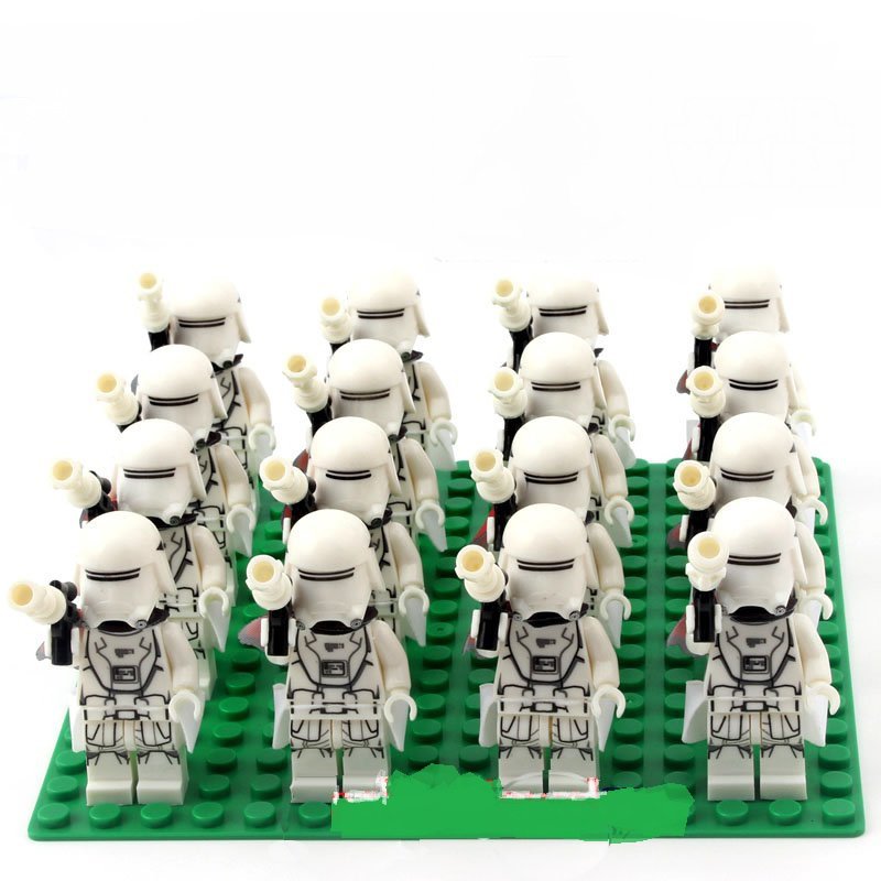 16pcs Snowtrooper Minifigures Lego Compatible Star Wars Clone Trooper Set