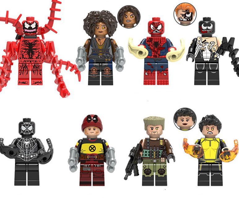 Deadpool Cable Domion Venom Minifigures Lego Compatible Superhero Set